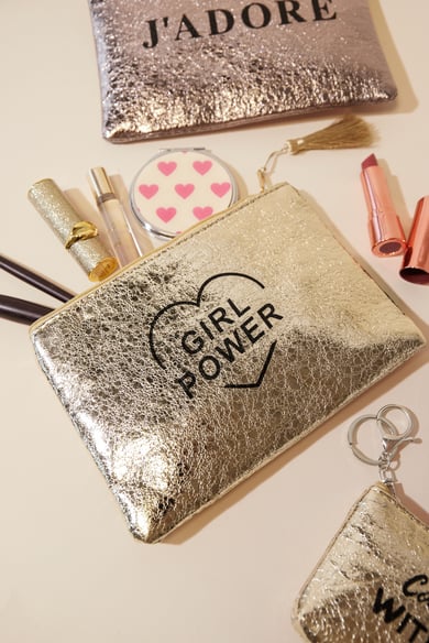 Schminktasche metallic „All you need is love“ – rosa h5 Bild3